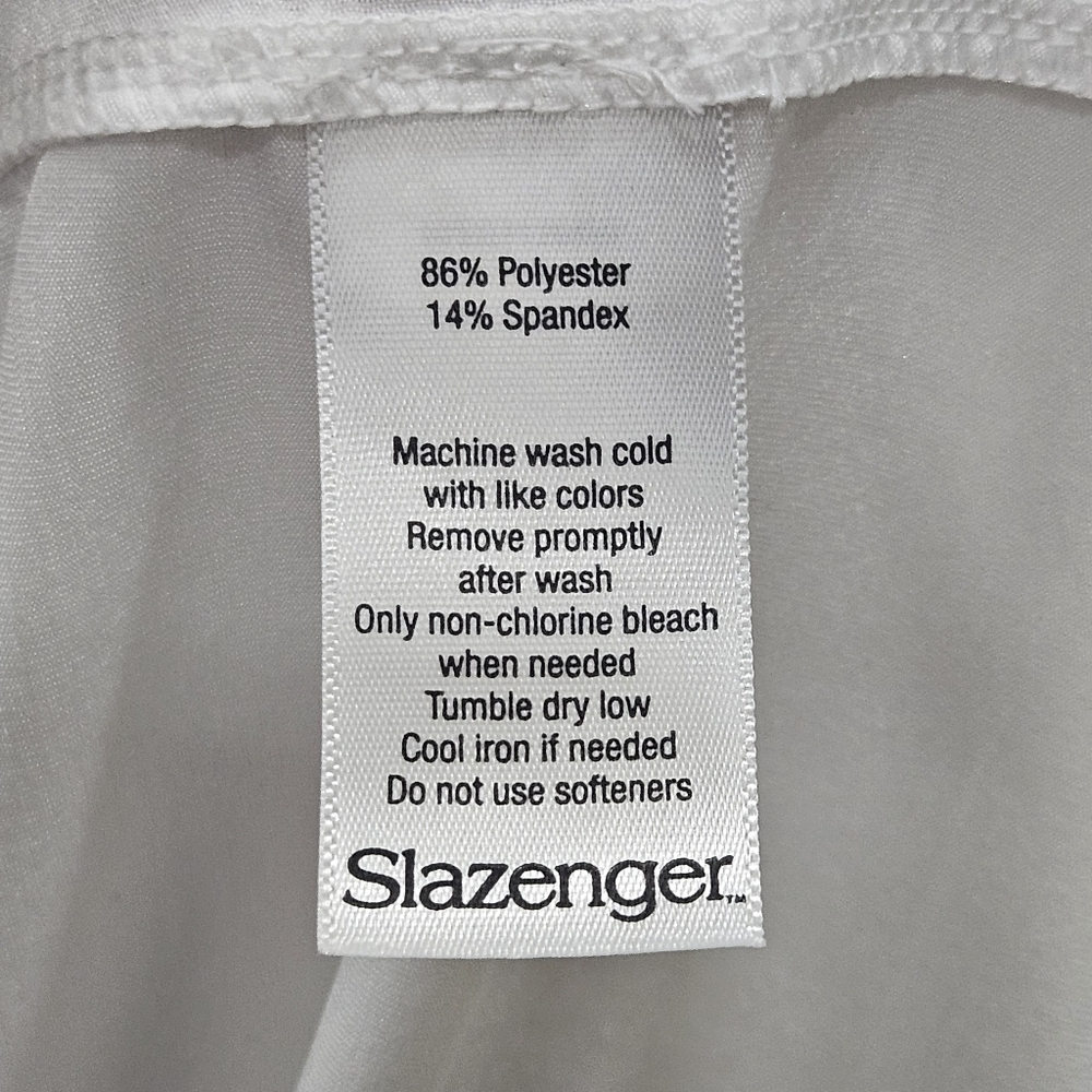 Slazenger Golf quarter 1/4 zip shirt mock neck short sleeves white size Large - Picture 6 of 8